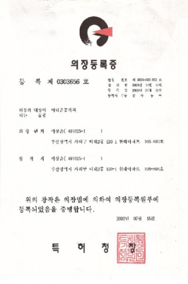 의장등록증(허리운동의자)